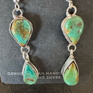 Handcrafted Turquoise and Silver Earrings